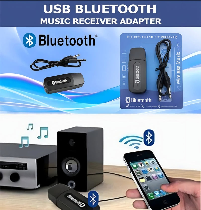 ADAPTADOR RECEPTOR BLUETOOTH USB P2 AUDIO STEREO KAPBOM 
KAP-T35