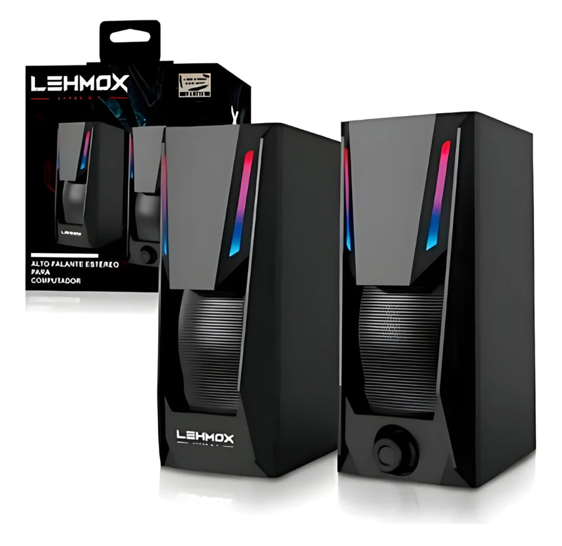 CAIXA DE SOM GAMER PARA PC 
USB COM LED RGB LEHMOX LEY-
1873