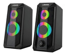 CAIXA DE SOM GAMER STEREO ELECTRONIC 
SPORTS SPEAKER RGB LIGHT 
LEHMOX GT-S5