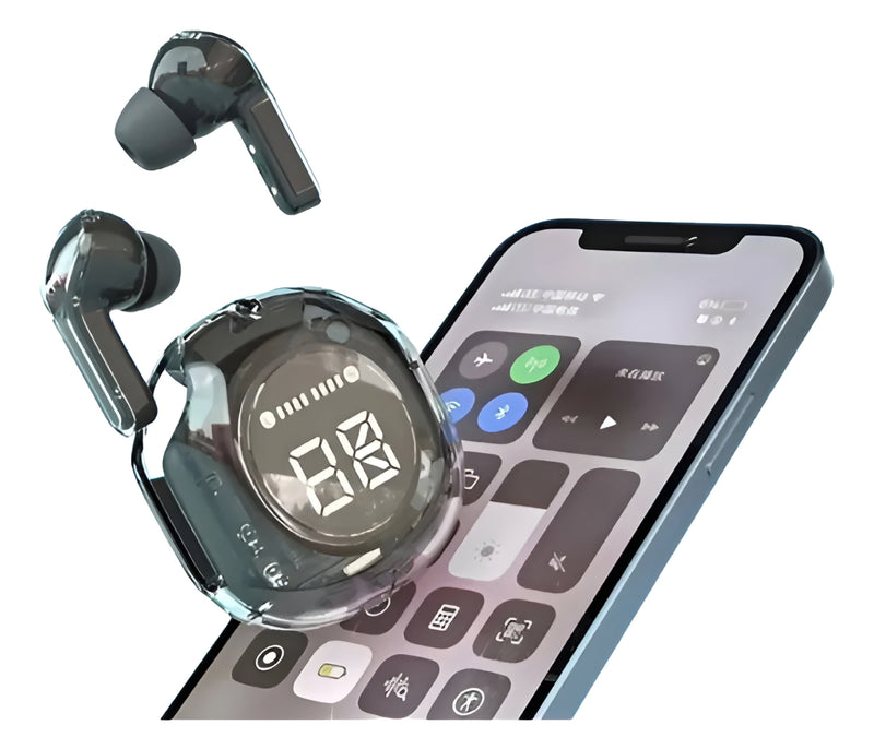 FONE DE OUVIDO BLUETOOTH 5.3 TRANSPARENTE STARMEGA ST-159A
