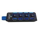 HUB USB 3.0 ALTA VELOCIDADE 
COM 4 PORTAS 5GBPS LEHMOX LEY-201