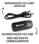 ADAPTADOR RECEPTOR BLUETOOTH USB P2 AUDIO STEREO KAPBOM 
KAP-T35