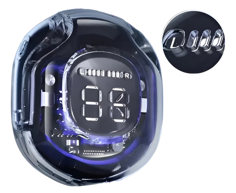 FONE DE OUVIDO BLUETOOTH 5.3 TRANSPARENTE STARMEGA ST-159A