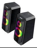 CAIXA DE SOM GAMER STEREO ELECTRONIC 
SPORTS SPEAKER RGB LIGHT 
LEHMOX GT-S5
