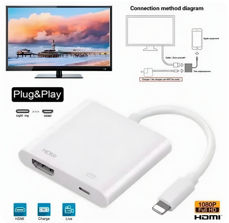 ADAPTADOR AUDIO E VIDEO PARA IPHONE XTRAD XT-2154