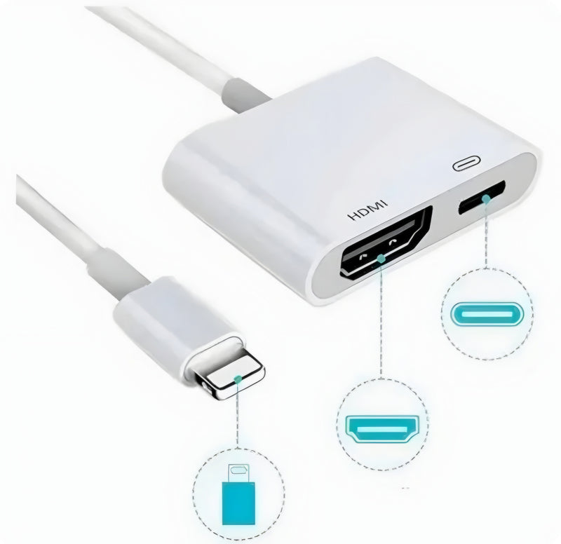ADAPTADOR AUDIO E VIDEO PARA IPHONE XTRAD XT-2154